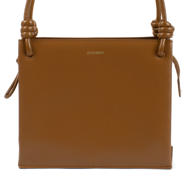 Jil Sander Camel Knot Detail Leather Tote bag