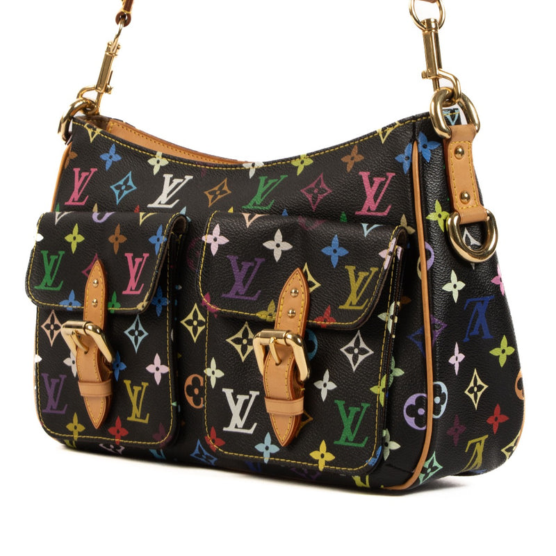 Shop safe online at Labellov in Antwerp, Brussels and Knokke these 100% authentic second hand Louis Vuitton x Takashi Murakami Multicolor Lodge Shoulder Bag