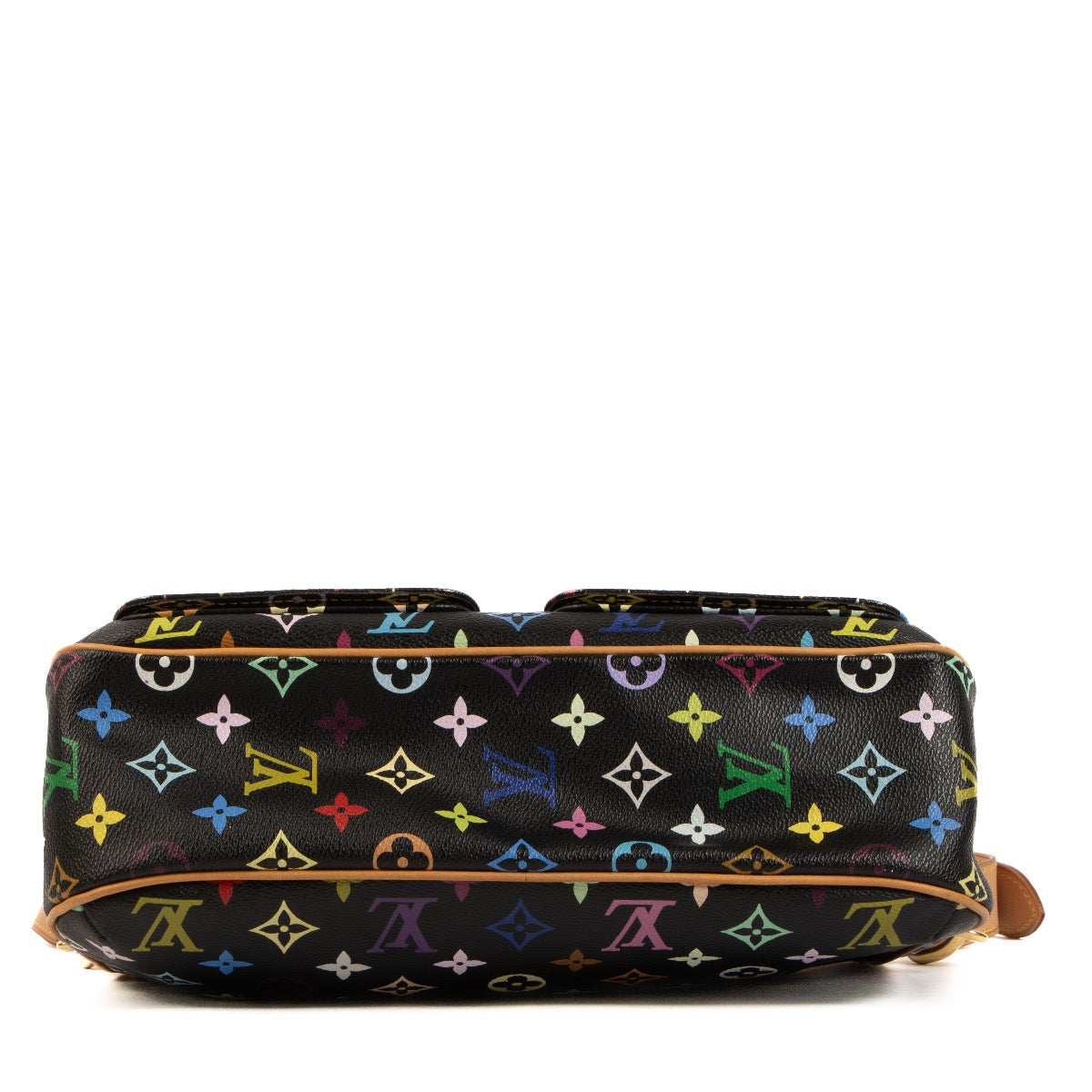 Shop safe online at Labellov in Antwerp, Brussels and Knokke these 100% authentic second hand Louis Vuitton x Takashi Murakami Multicolor Lodge Shoulder Bag