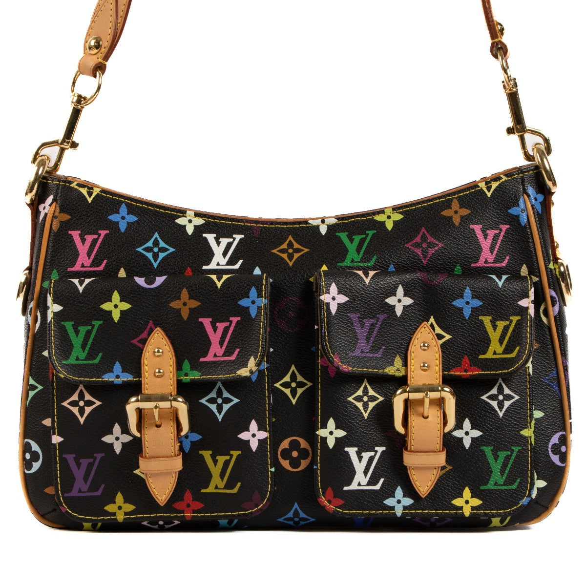 Shop safe online at Labellov in Antwerp, Brussels and Knokke these 100% authentic second hand Louis Vuitton x Takashi Murakami Multicolor Lodge Shoulder Bag