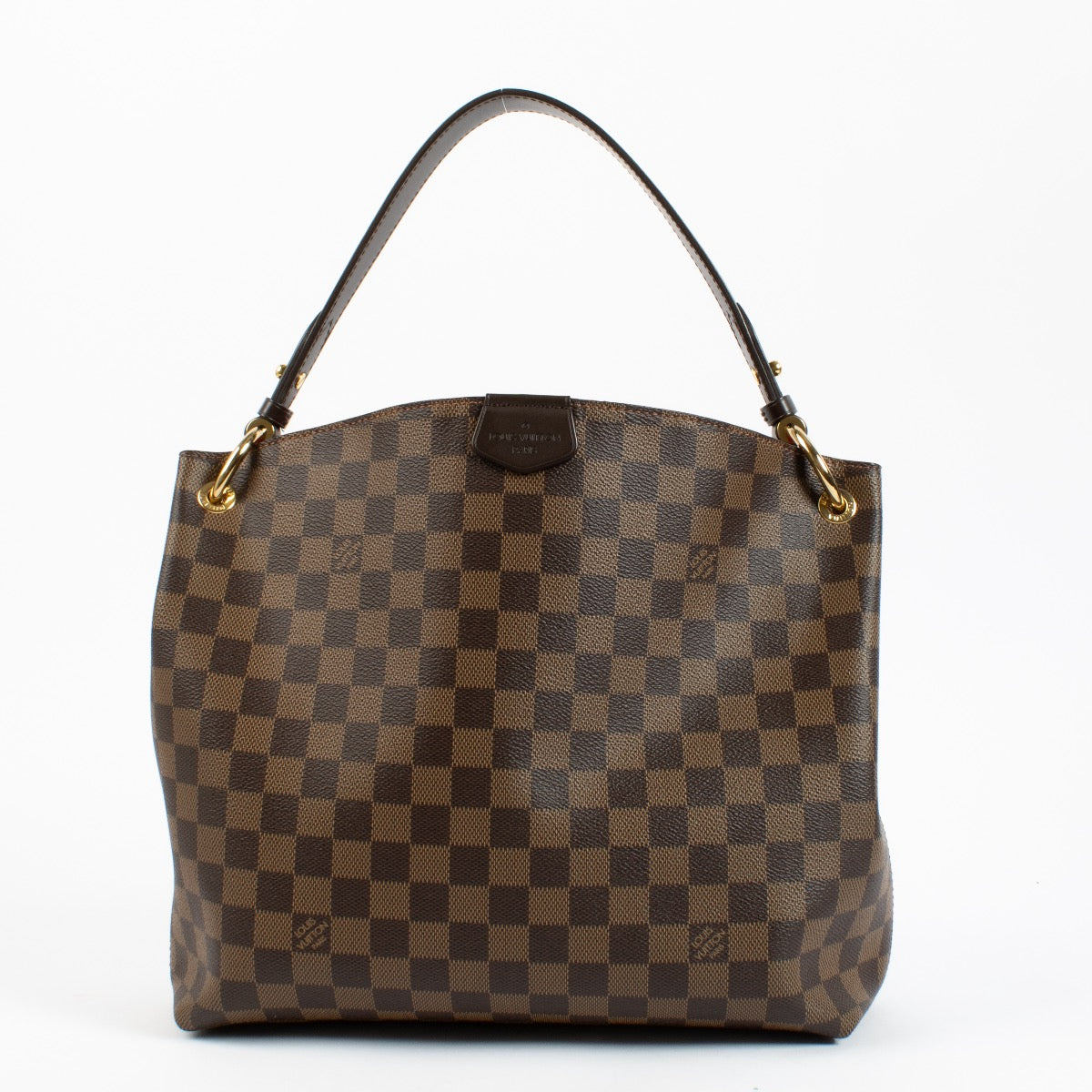 Shop safe online at Labellov in Antwerp, Brussels and KNokke this 100% authentic second hand Louis Vuitton Damier Ebene Graceful PM Shoulder Bag. Veilig online tweedehands authentieke Louis Vuitton Damier Ebene Graceful PM handtas kopen bij Labellov.