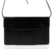 shop 100% authentic second hand Maison Margiela Black Crocodile-Embossed Accordion Messenger Bag on Labellov.com