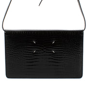 shop 100% authentic second hand Maison Margiela Black Crocodile-Embossed Accordion Messenger Bag on Labellov.com