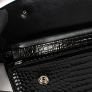 shop 100% authentic second hand Maison Margiela Black Crocodile-Embossed Accordion Messenger Bag on Labellov.com
