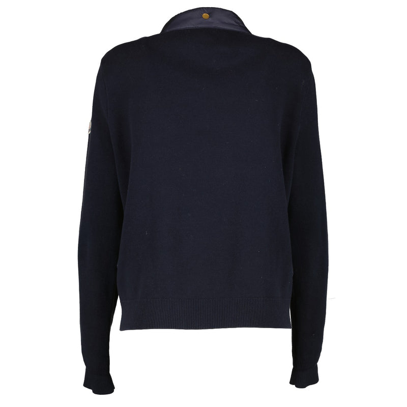 Moncler Blue Padded Cotton Cardigan - Size L