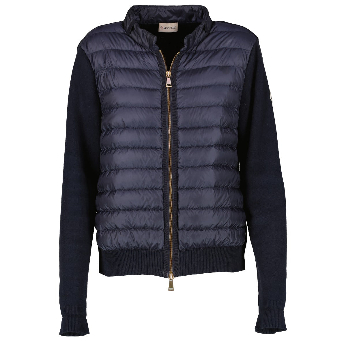 Moncler Blue Padded Cotton Cardigan - Size L