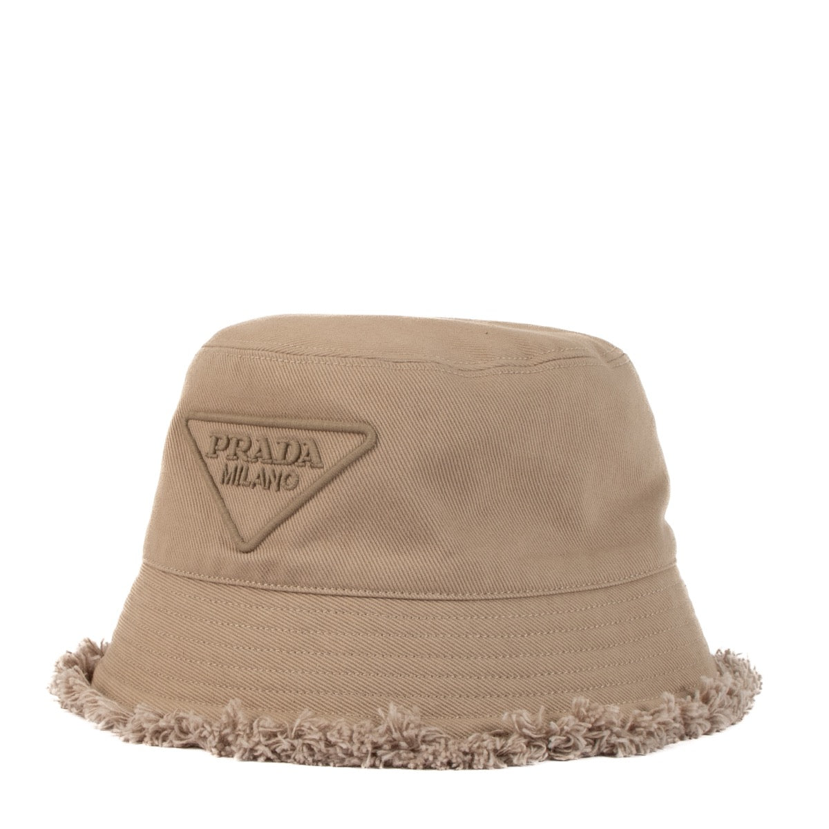 Shop safe online at Labellov in Antwerp, Brussels and Knokke this 100% authentic second hand Prada Beige Cotton Bucket Hat - size M
