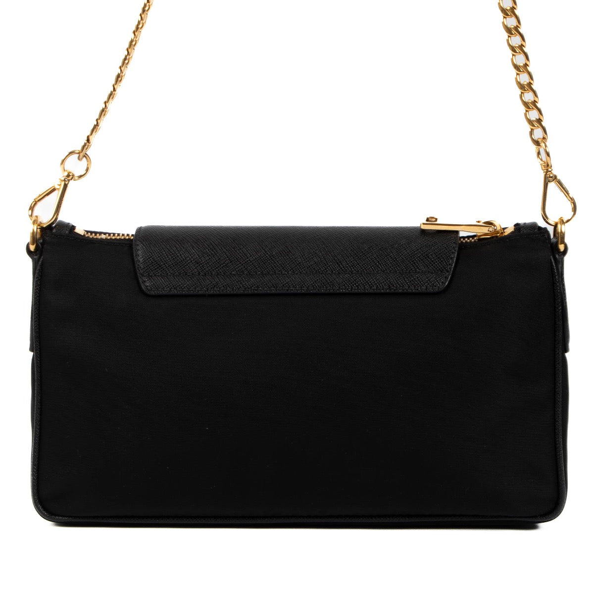 Shop 100% authentic second-hand Prada Black Nylon Saffiano Chain Bag on Labellov.com
