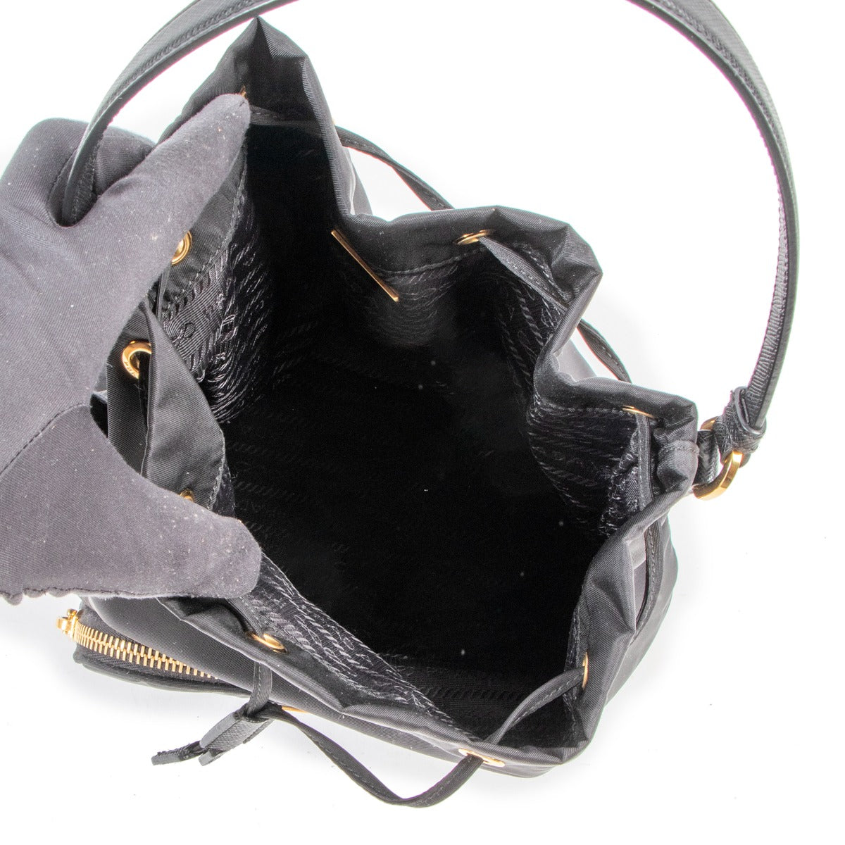 Prada Zwarte Duet Re-Nylon Emmer Tas