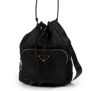 Prada Black Duet Re-Nylon Bucket Bag