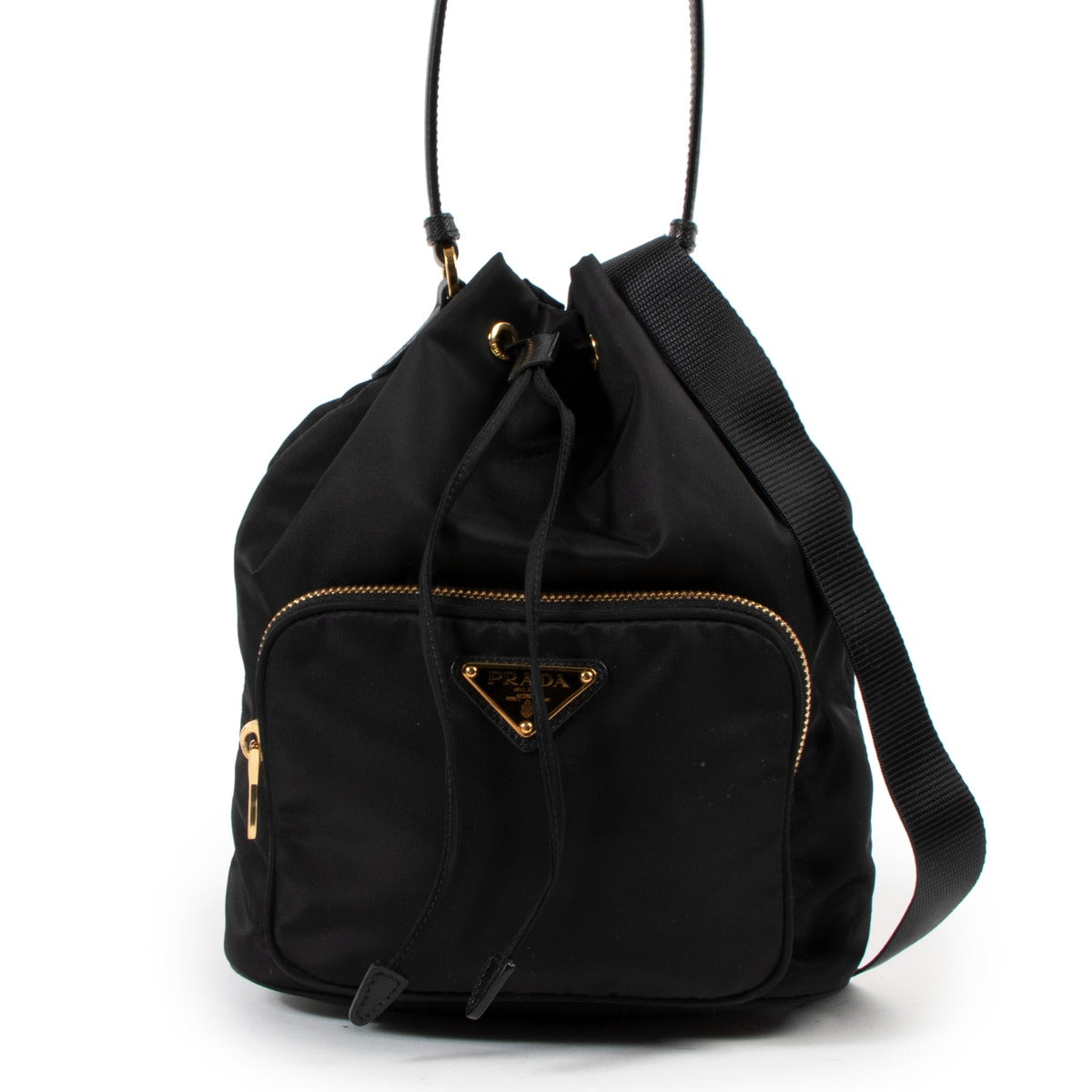 Prada Black Duet Re-Nylon Bucket Bag