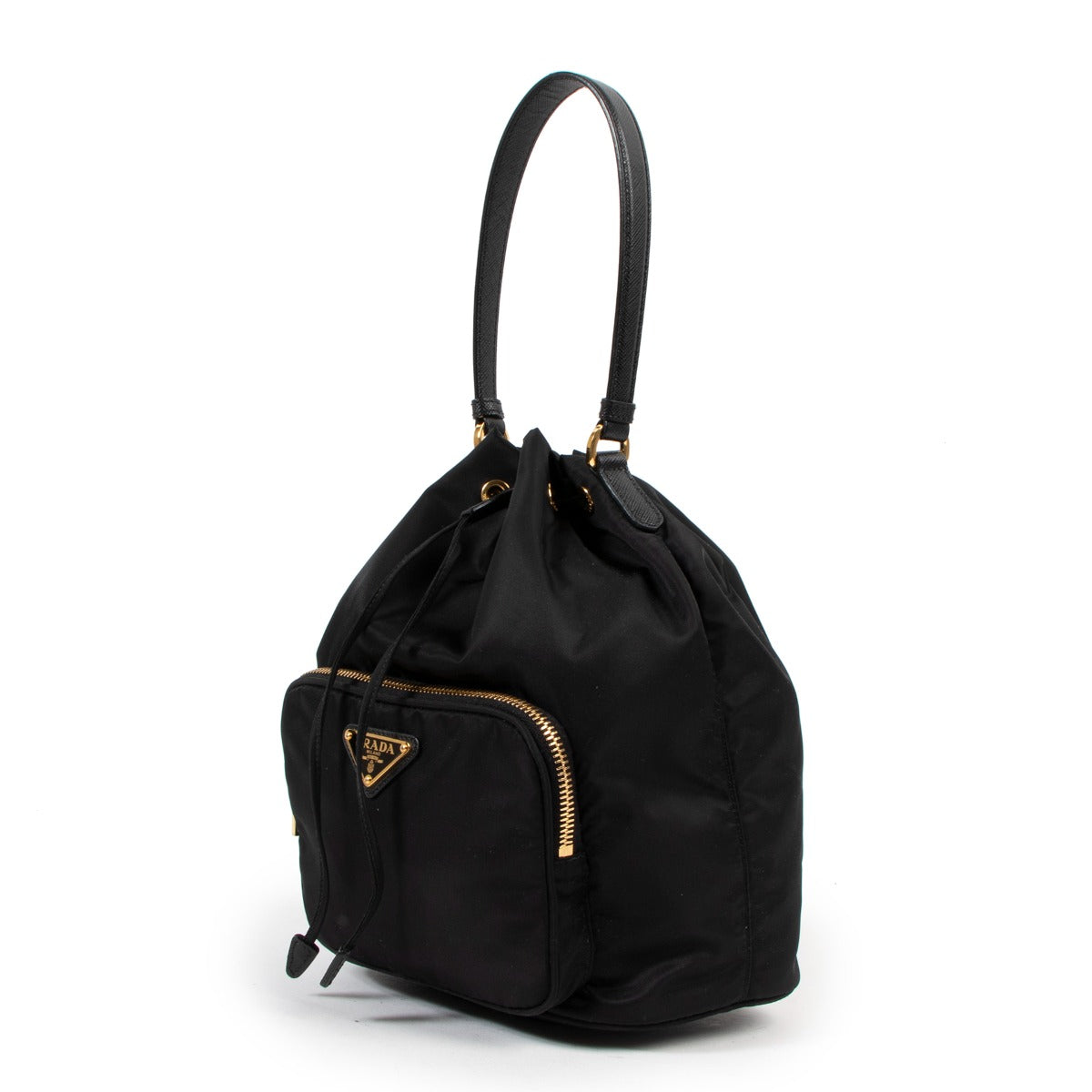 Prada Black Duet Re-Nylon Bucket Bag