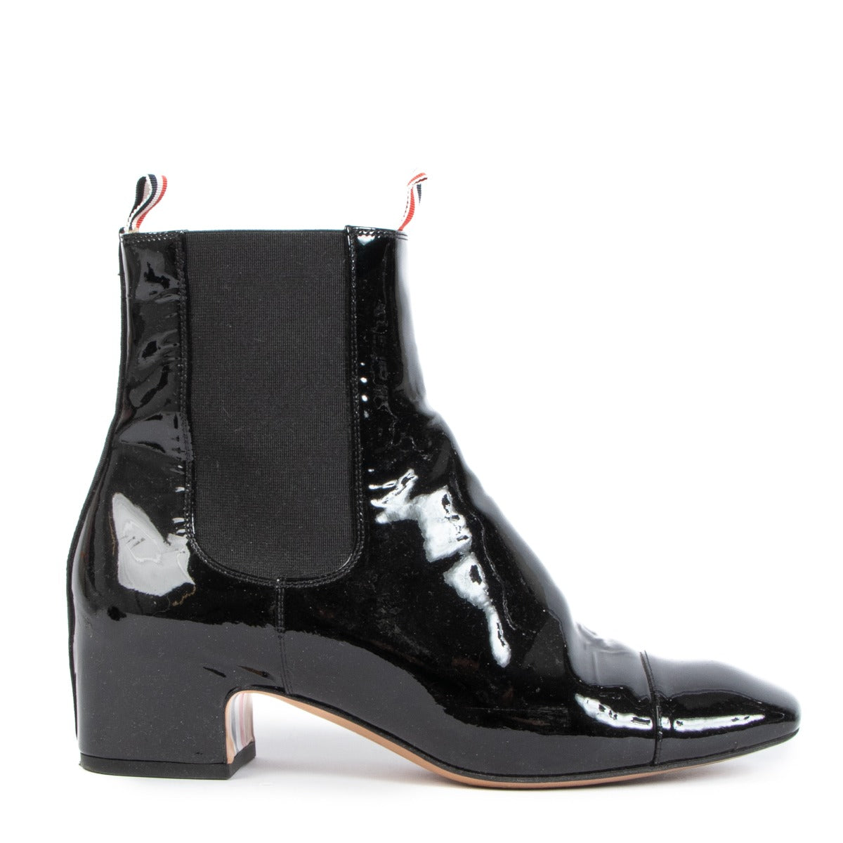 Thom Browne Black Patent Leather Boots