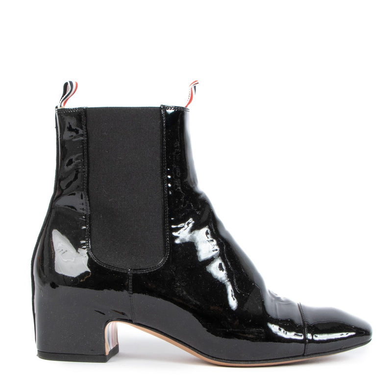Thom Browne Black Patent Leather Boots