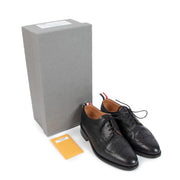 Thom Browne Black Pebble Grain Leather Derby Shoes - Size 38