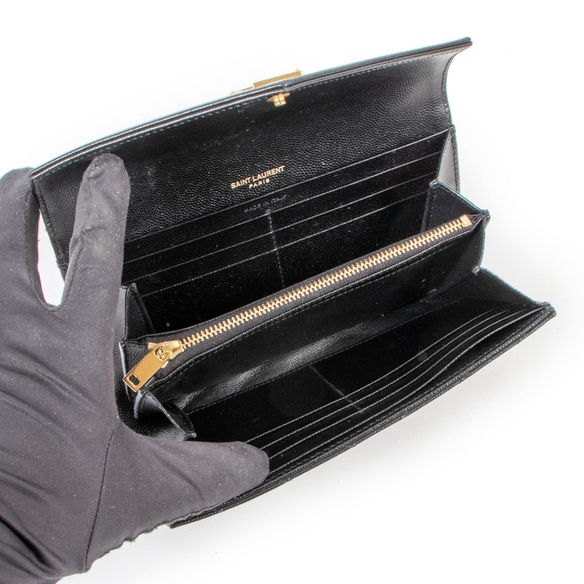 Saint Laurent Cassandre Matelassé Large Flap Wallet