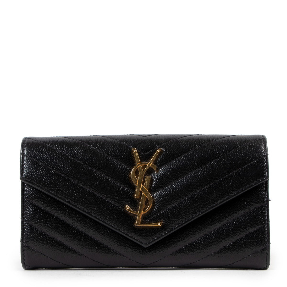 Saint Laurent Cassandre Matelassé Large Flap Wallet