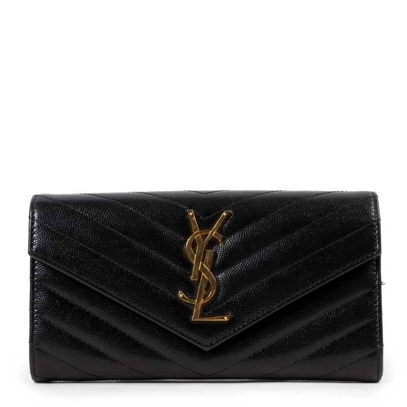 Saint Laurent Cassandre Matelassé Large Flap Wallet