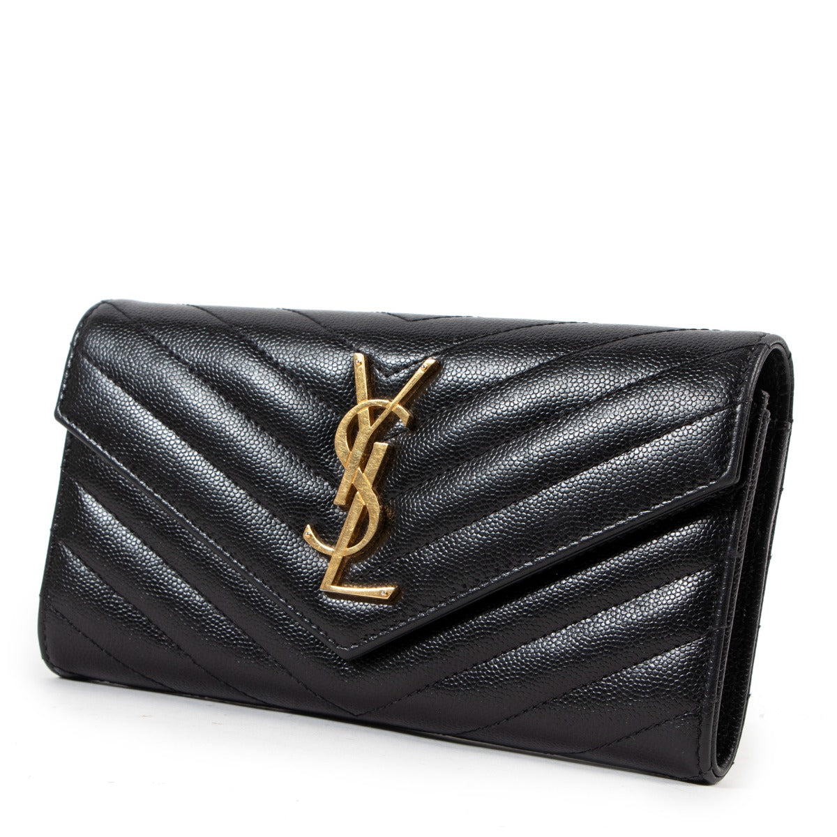 Saint Laurent Cassandre Matelassé Large Flap Wallet