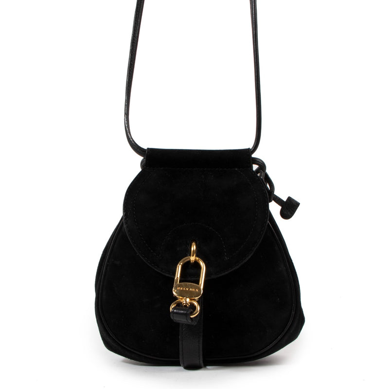 Delvaux Black Suede Mini Cerceau Bag