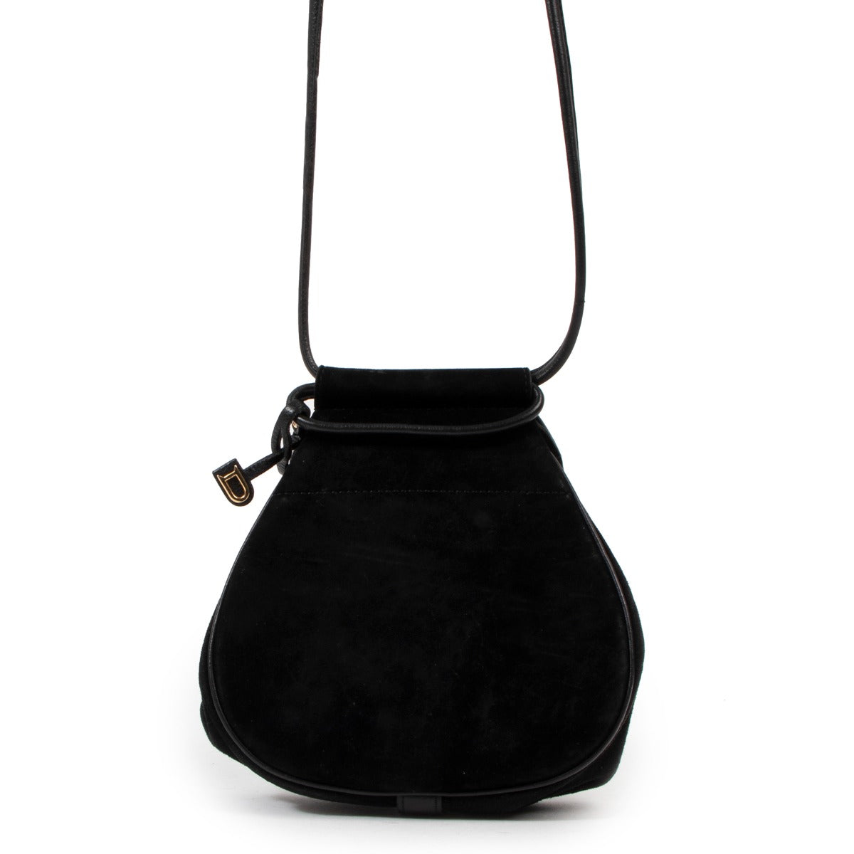 Delvaux Black Suede Mini Cerceau Bag