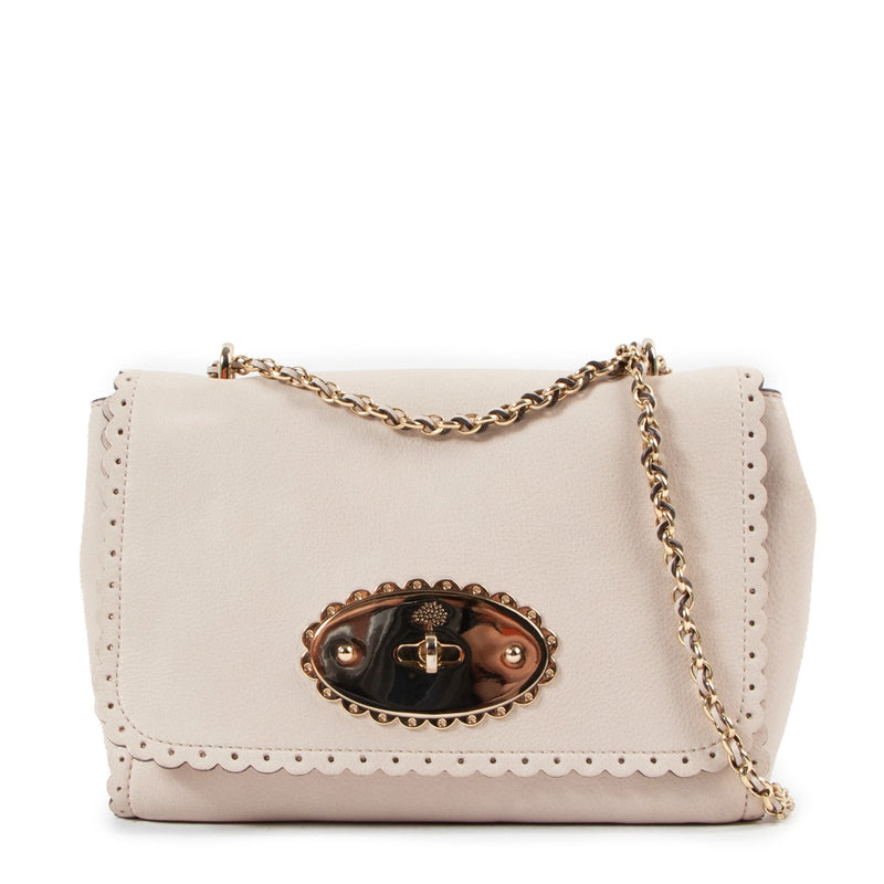 Mulberry Chalk Cookie Lily Pebbled Leather Bag