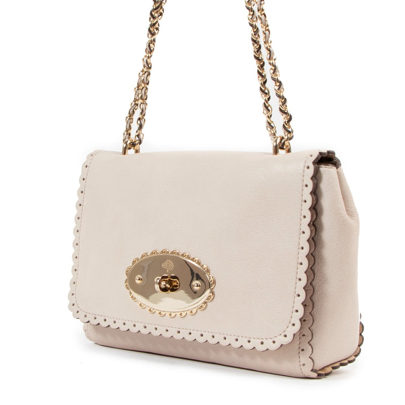 Mulberry Chalk Cookie Lily Pebbled Leather Bag