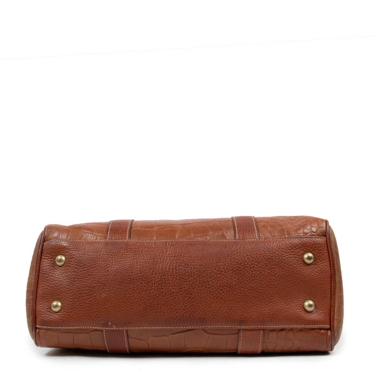 Mulberry Bayswater Brown Crocodile Embossed Handbag