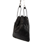 Gucci Tom Ford Black Snakeskin Drawstring Chain Bag