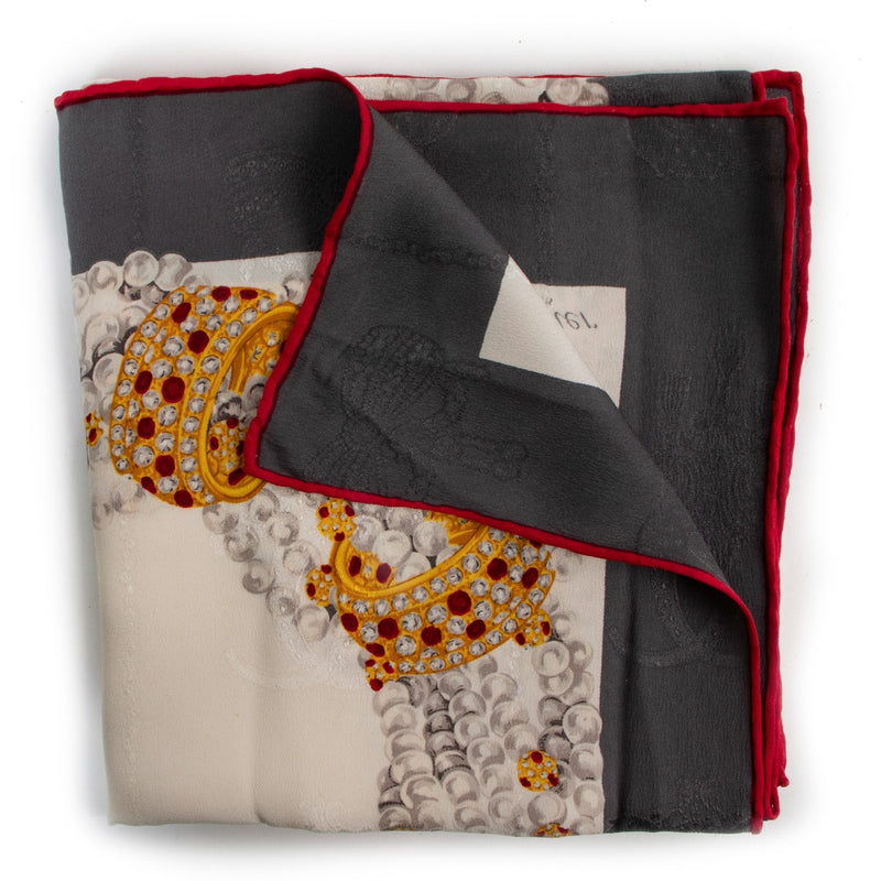 Must de Cartier Jeweled Panthère Silk Scarf