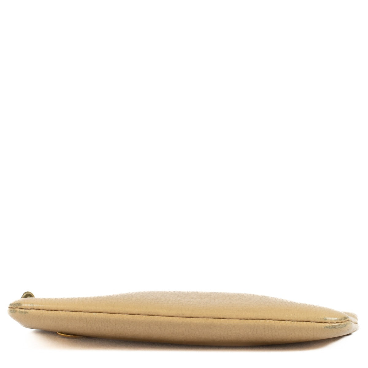 Delvaux Beige Leather Zipped Pouch