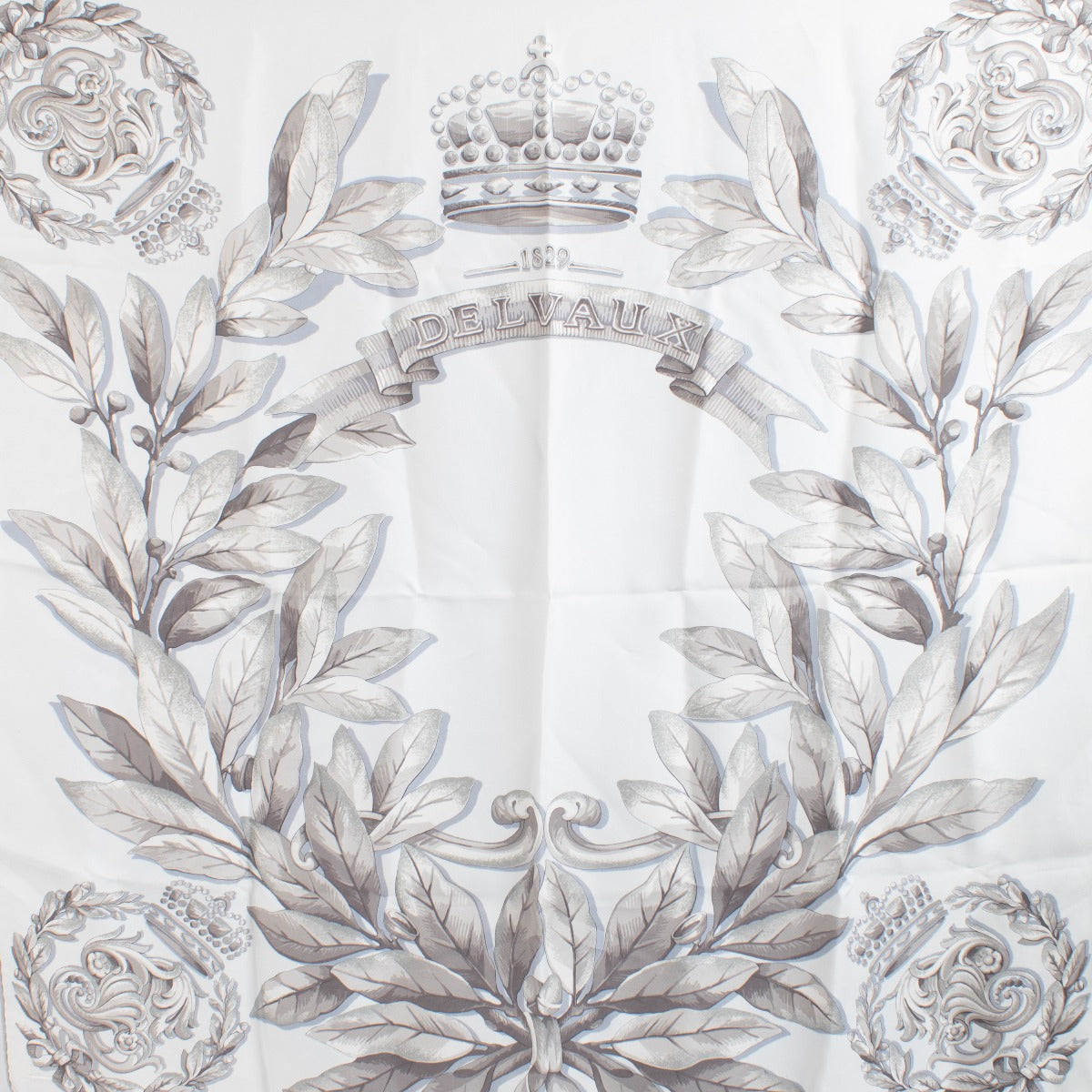 Foulard en soie Delvaux Couronne 90