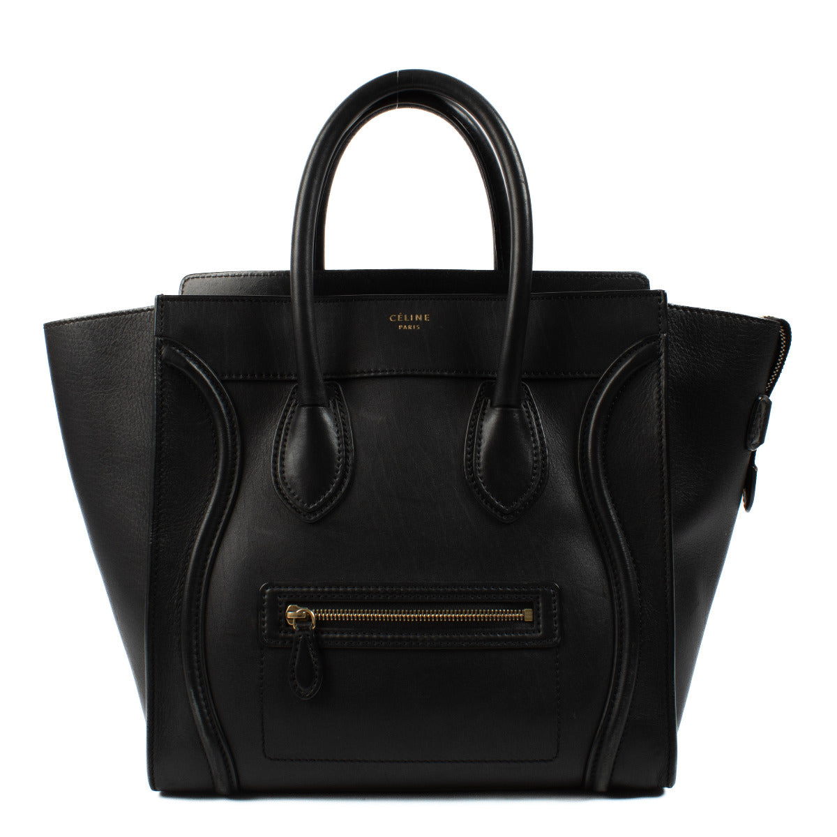 Celine black smooth leather bag