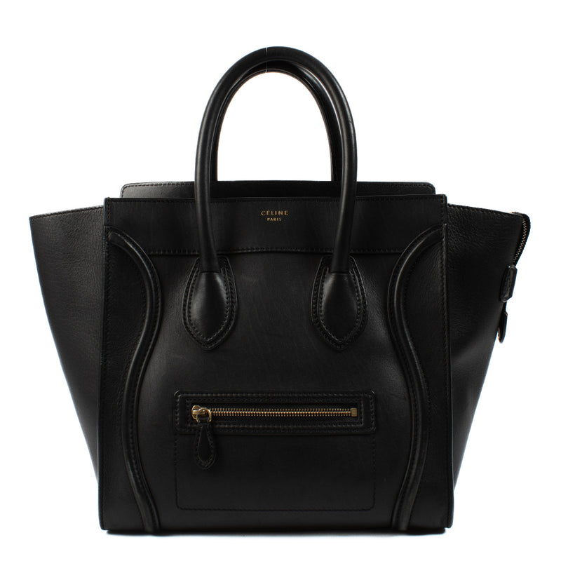 Celine black smooth leather bag