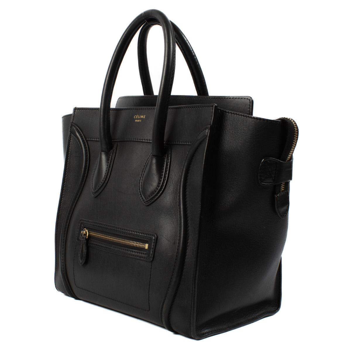 Celine Black Medium Luggage Top Handle Bag