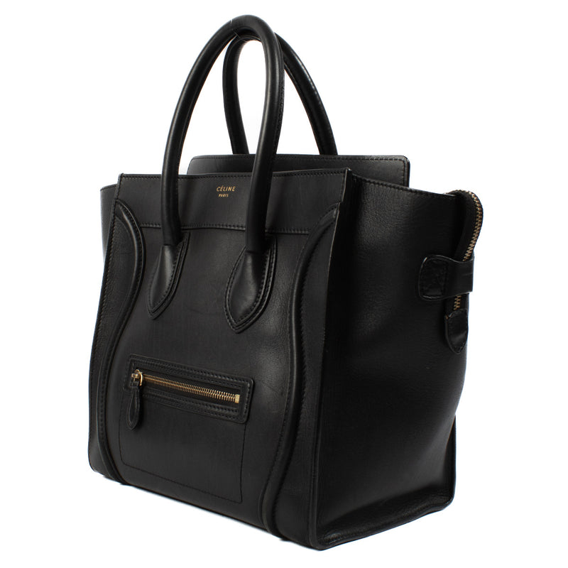 Celine Black Medium Luggage Top Handle Bag