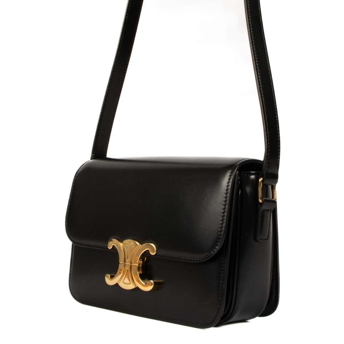 Celine Black Teen Triomphe Crossbody Bag