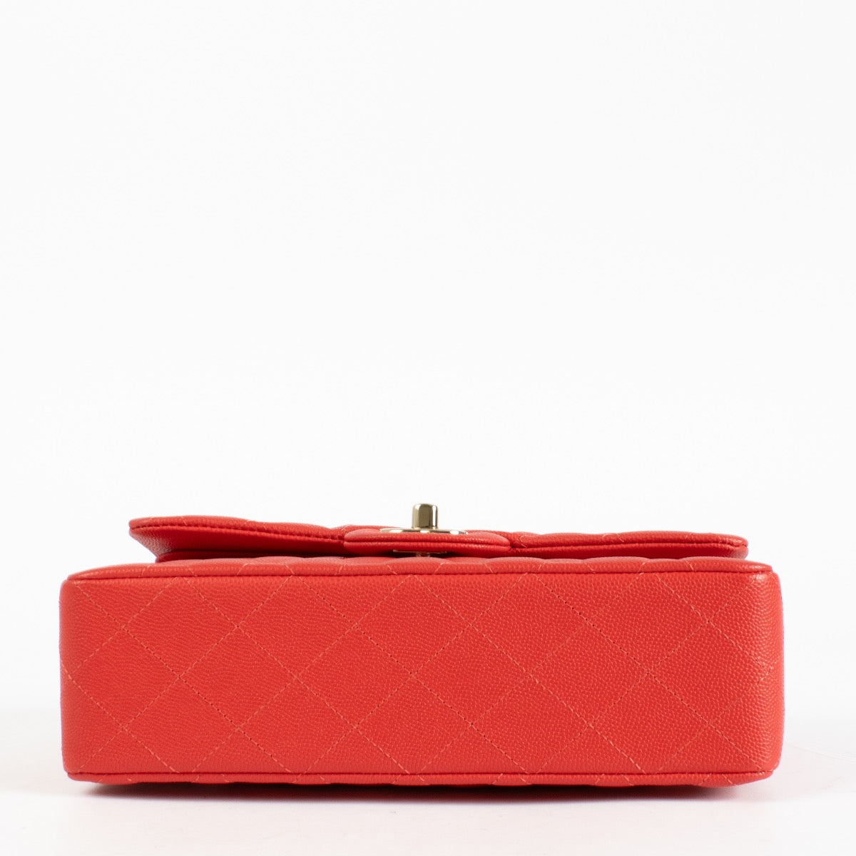 Authentic Second Hand Chanel Red Caviar Small Classic Flap Bag on Labellov.com