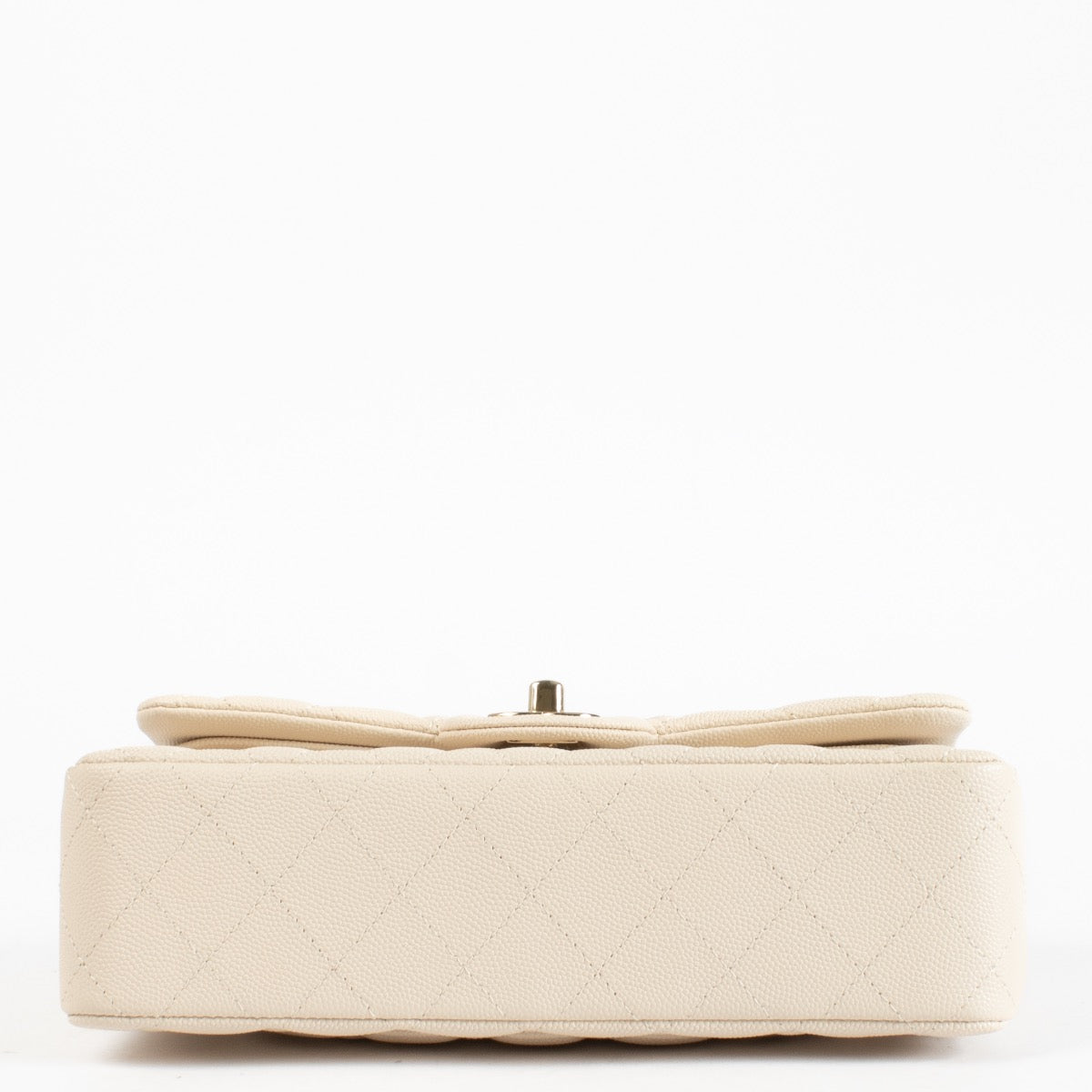 Authentic Second Hand Chanel Cream Caviar Small Classic Flap bag on Labellov.com