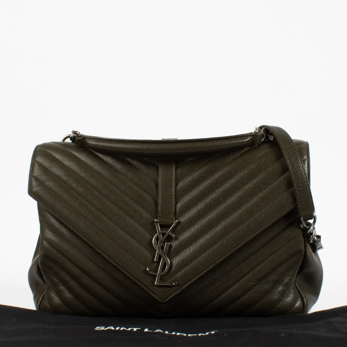shop 100% authentic second hand Saint Laurent Khaki Large College Bag on Labellov.com