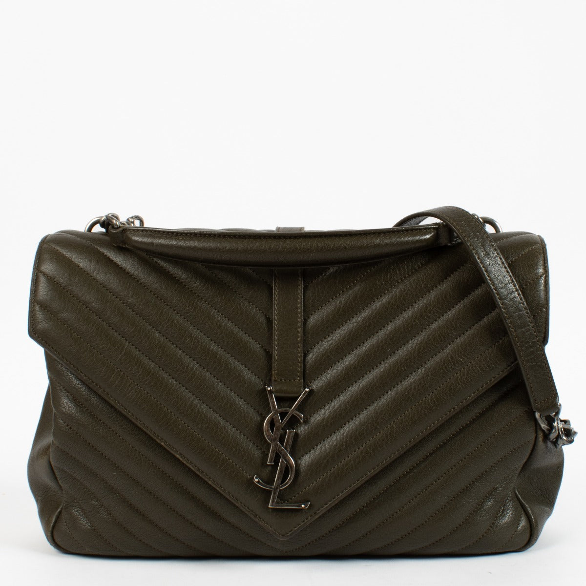 shop 100% authentic second hand Saint Laurent Khaki Large College Bag on Labellov.com