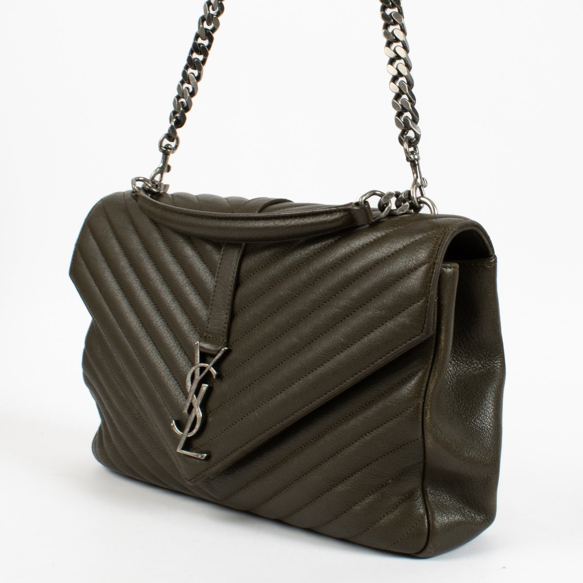 shop 100% authentic second hand Saint Laurent Khaki Large College Bag on Labellov.com