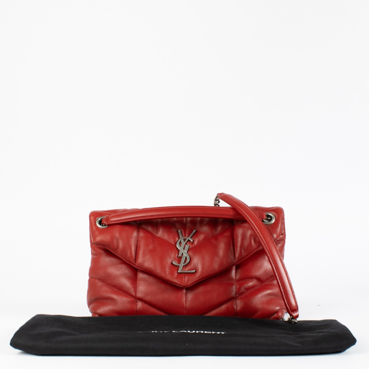Authentic second hand Saint Laurent Red Small Puffer Bag on Labellov.com