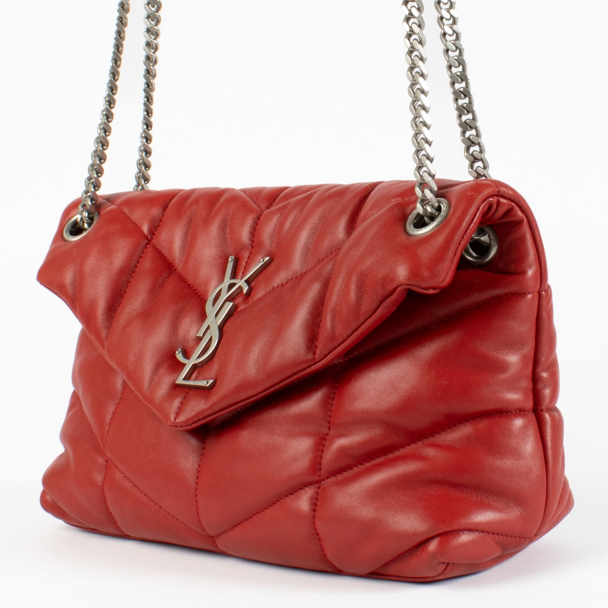Authentic second hand Saint Laurent Red Small Puffer Bag on Labellov.com
