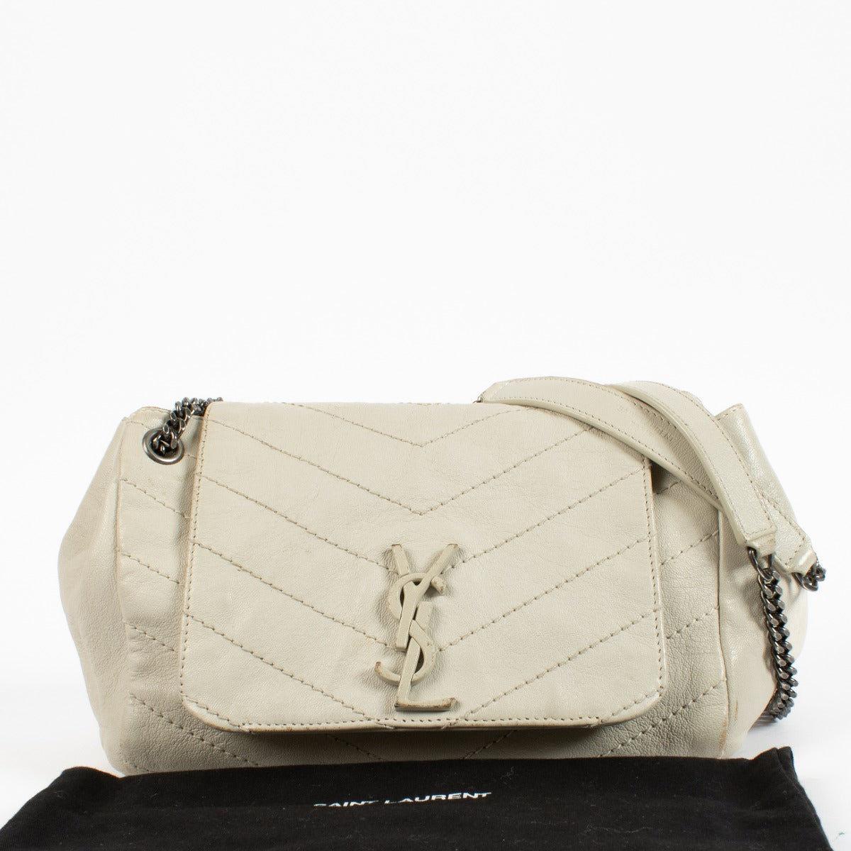 shop 100% authentic second hand Saint Laurent White Small Nolita Bag on Labellov.com