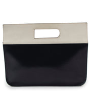 Buy an authentic second hand Delvaux Navy Blue/ White Leather Top Handle in good condition at Labellov
