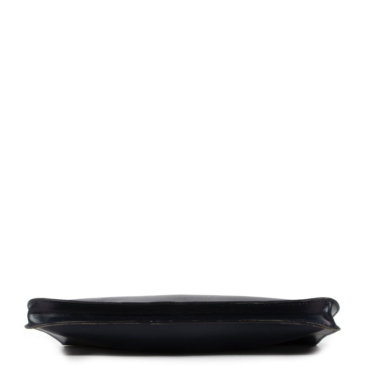 Buy an authentic second hand Delvaux Navy Blue/ White Leather Top Handle in good condition at Labellov