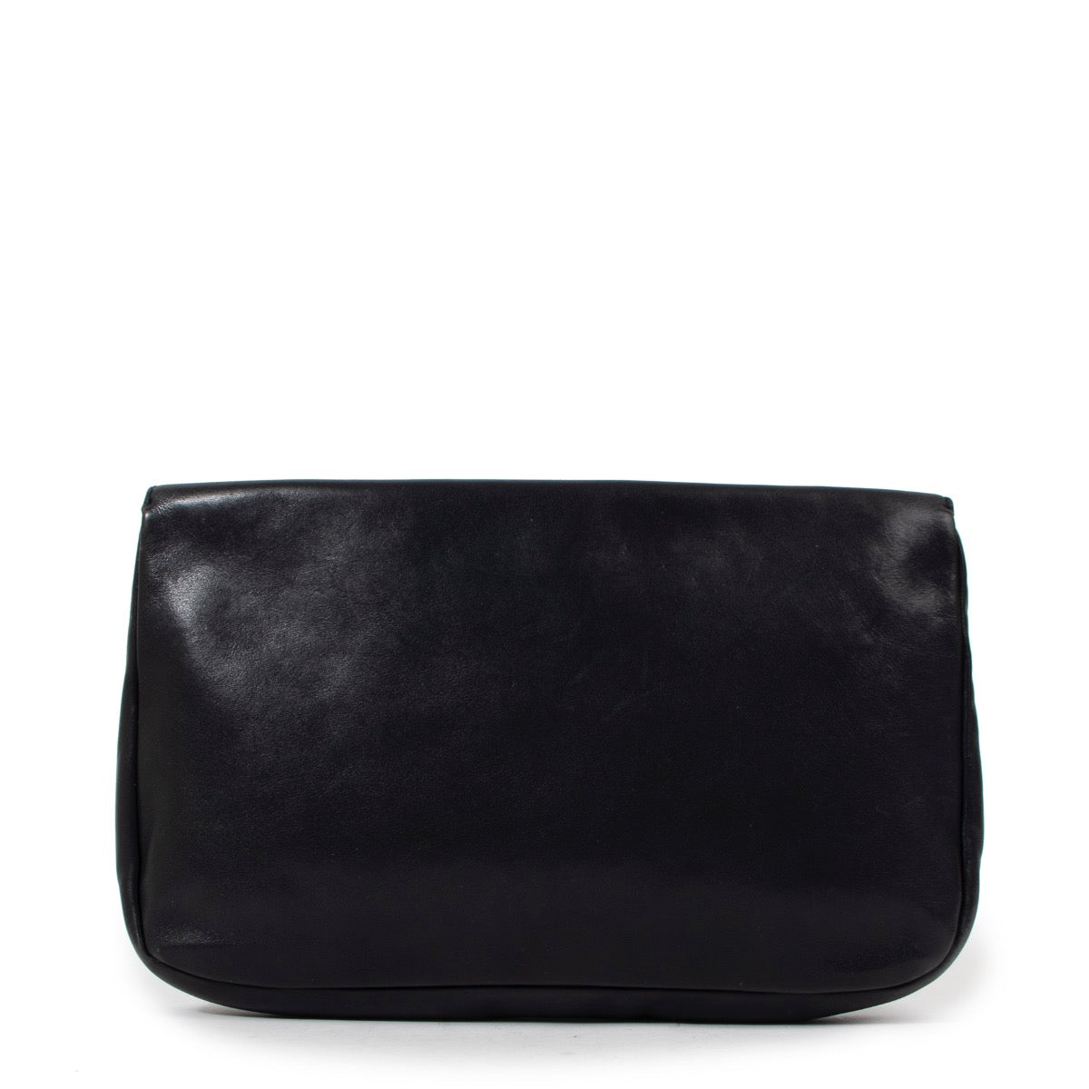Buy an authentic second hand Delvaux Navy Blue Leather Fold-Over Clutch in very good condition at Labellov