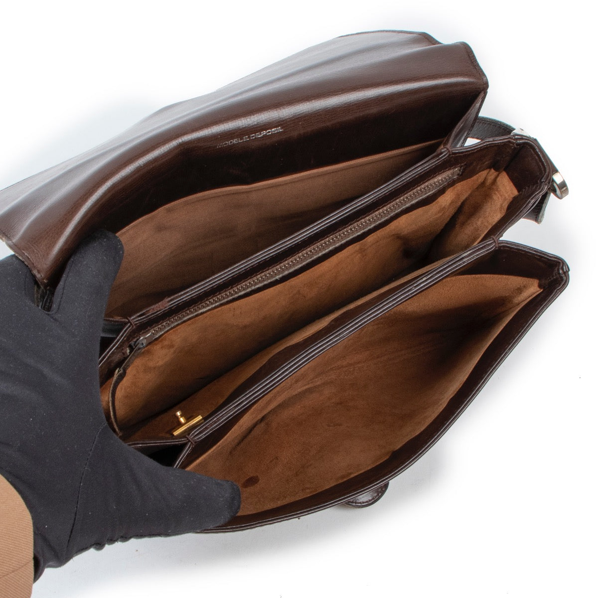 Buy an authentic second hand Delvaux Vintage Brown Leather Shoulder Bag in good preloved condition at Labellov