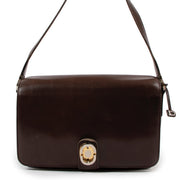 Buy an authentic second hand Delvaux Vintage Brown Leather Shoulder Bag in good preloved condition at Labellov